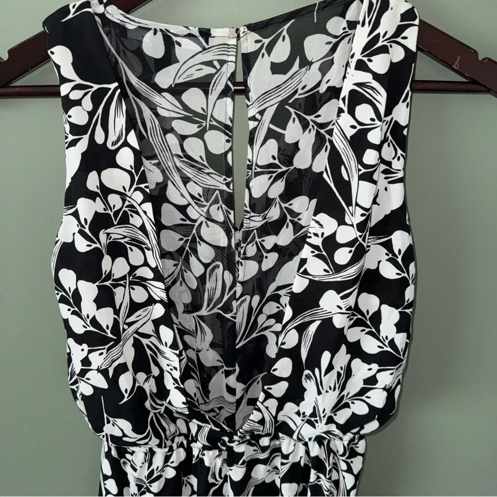 White House Black Market Floral Layered Sleeveless V-neck Mini Dress 00 - Picture 16 of 16